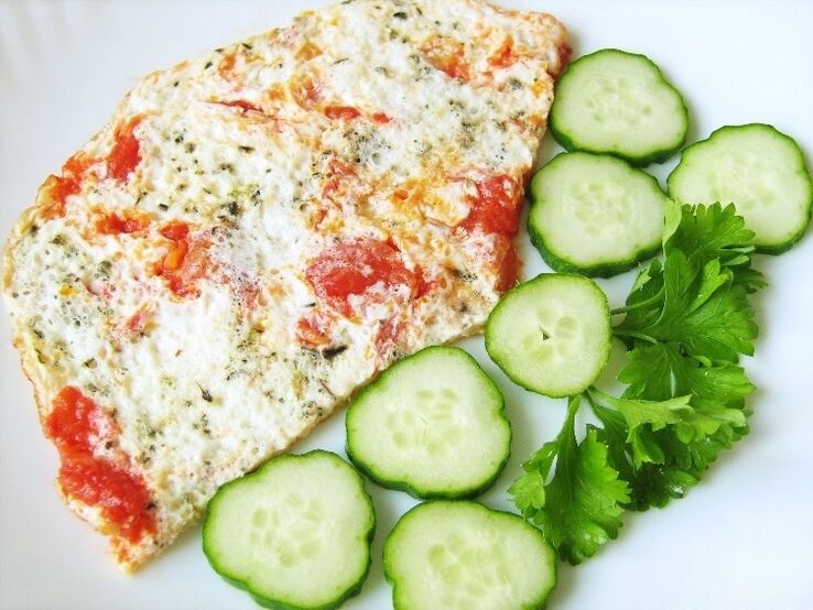Protein omelette with cheese and vegetables a delicious breakfast option with an egg diet