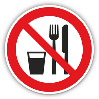 the sign of eating is prohibited during weight loss