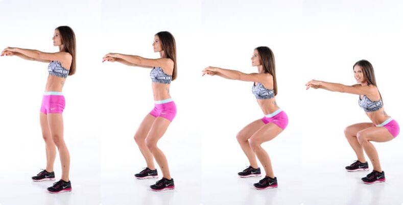 Squats to lose weight and strengthen your leg and glute muscles. 