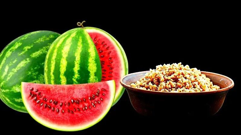Watermelon and buckwheat for weight loss. 