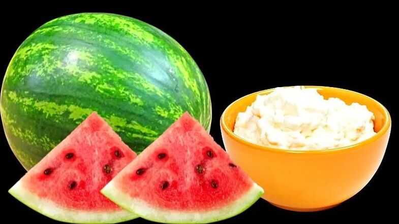 Watermelon and cottage cheese for weight loss. 